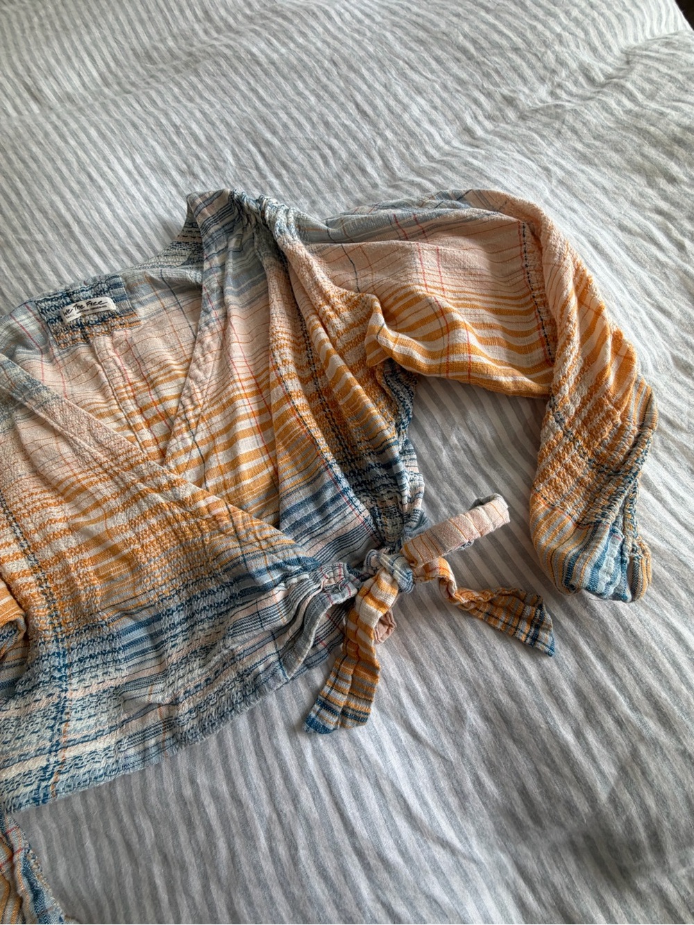 Free People Wrap Around Blouse Size - Picture 2 of 5